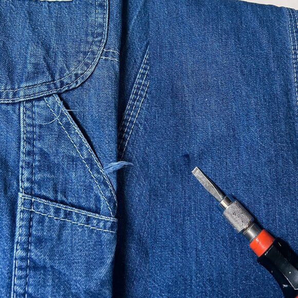70s vintage Lee Painter Pant Jeans Carpenter Utility Long inseam Talon Zipper. - Picture 8 of 9